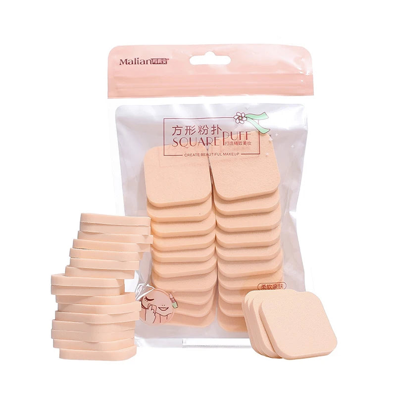 20pcs/pack Wet And Dry Use Makeup Sponge Powder Puff Foundation Cosmetic Facial Sponges Soft Powder Puff For BB Cream Blush