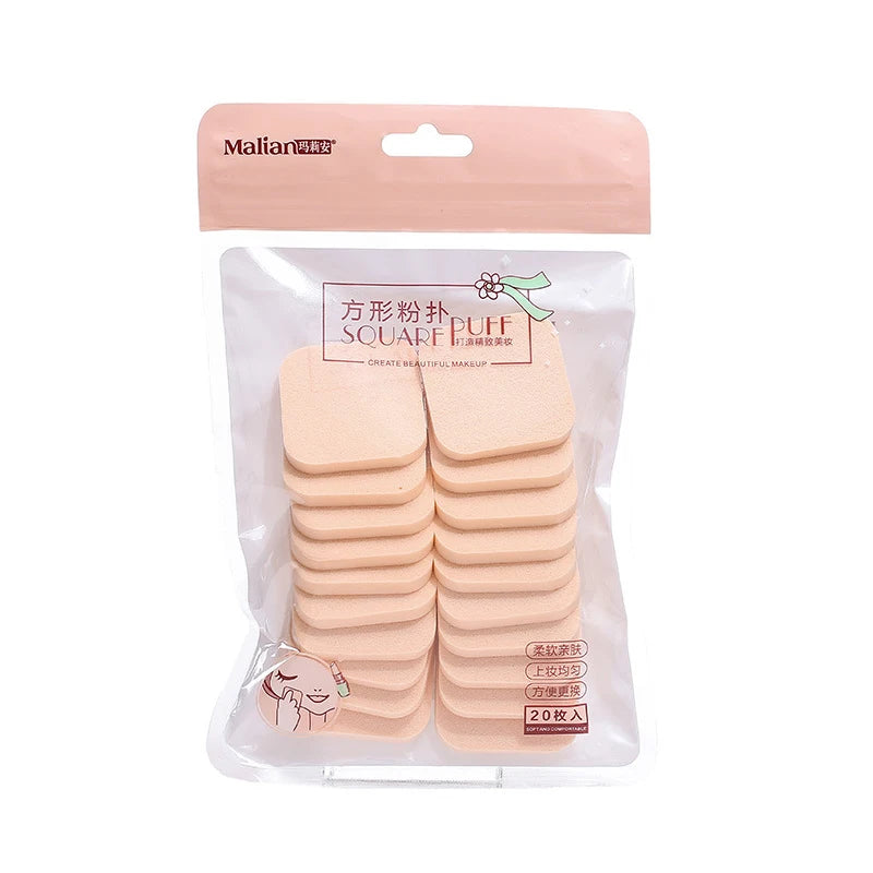 20pcs/pack Wet And Dry Use Makeup Sponge Powder Puff Foundation Cosmetic Facial Sponges Soft Powder Puff For BB Cream Blush