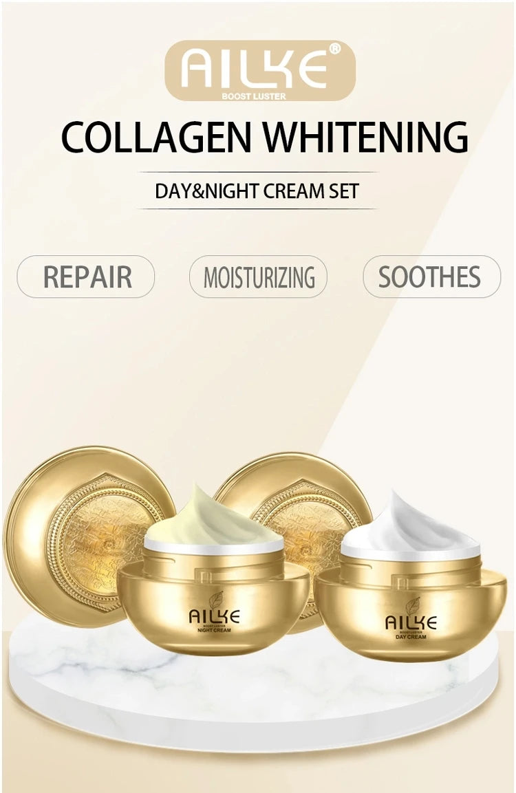 AILKE Whitening Dark Spot Remove Facial Skin Care Cream With Collagen Anti- Freckles Wrinkle Repair Women Premium Face Product