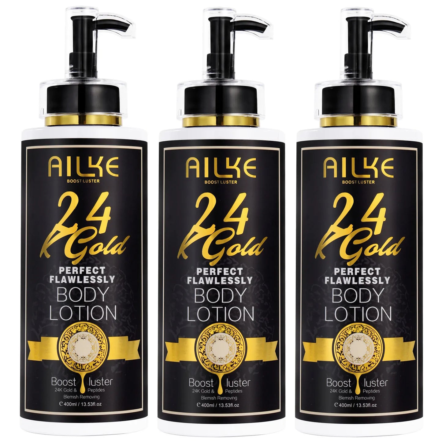 AILKE 24K Gold Collagen Whitening Skin Care Set for All Skin Types, Remove Dark Spot, Wrinkles, Anti Aging, Even Skin Tone