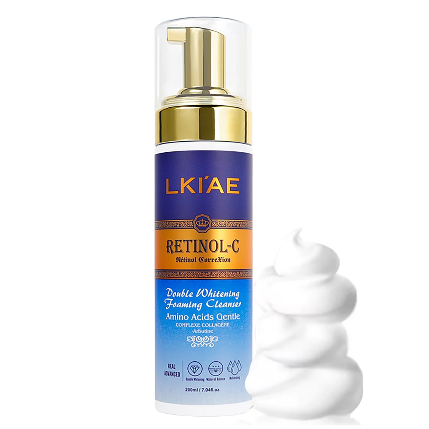 LKIAE Advanced Retinol Double Whitening Skin Care Set, Deeply Moisturizing, Clean Skin, Reduce Wrinkles, Stains, Dark Spots