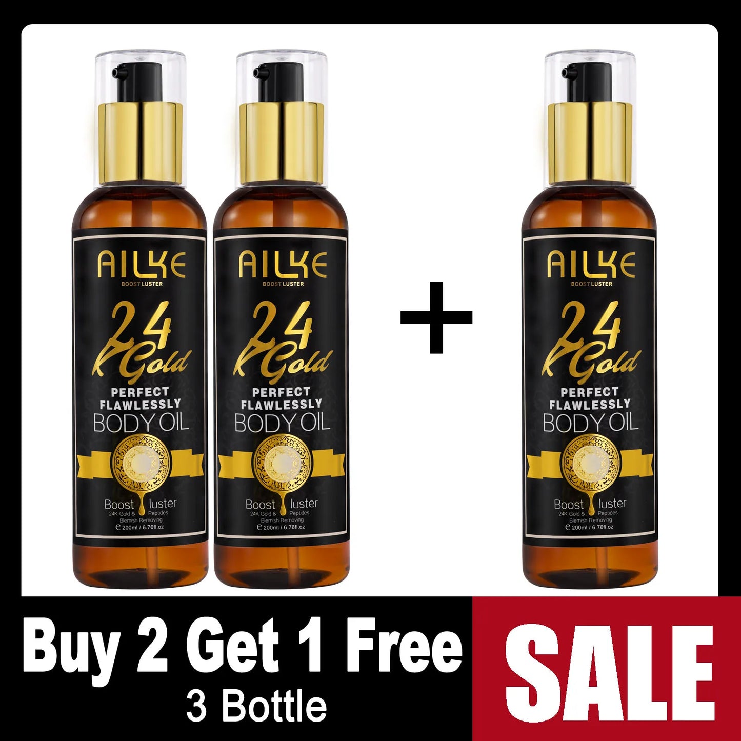 AILKE 24K Gold Collagen Whitening Skin Care Set for All Skin Types, Remove Dark Spot, Wrinkles, Anti Aging, Even Skin Tone