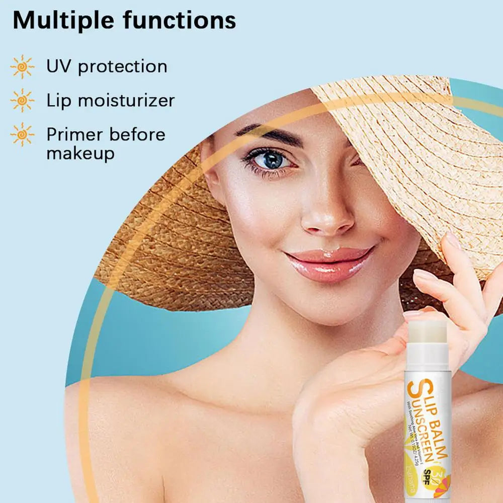 Natural Lip Balm Lip Care Products SPF 30 Sunscreen Fruit Flavor Lip Balm Long-Lasting Moisture Lip Balm Sticks For Cracked Lips