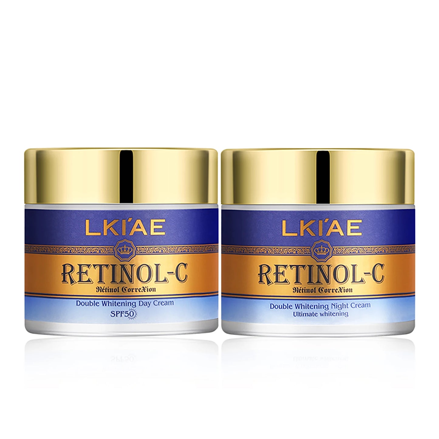 LKIAE Advanced Retinol Double Whitening Skin Care Set, Deeply Moisturizing, Clean Skin, Reduce Wrinkles, Stains, Dark Spots